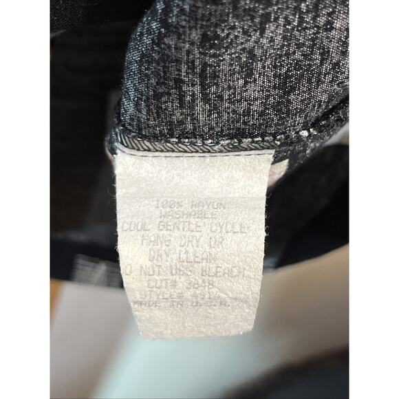 Alan Stewart Shirt Men’s Medium Black Hawaiian Rayon Short Sleeve Button Adult - Picture 5 of 12